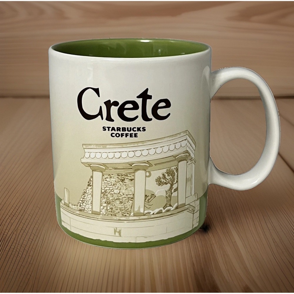 Starbucks Crete Greece Global Icon Collection Ceramic Coffee Mug Cup 16 oz